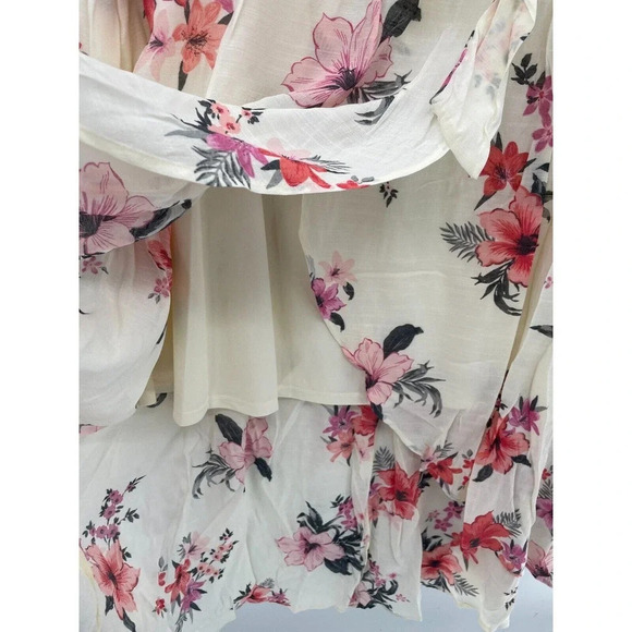 Luxology Women's 3X Floral Midi Dress Sleeveless Keyhole Tie-Waist Lined NWT - Picture 10 of 13